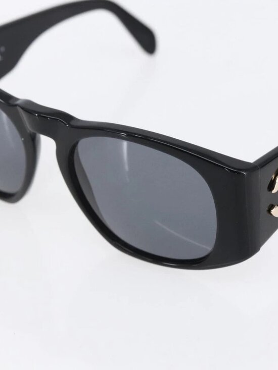 CHANEL COCO Mark Sunglasses plastic Black CC Auth 151144 main image 5